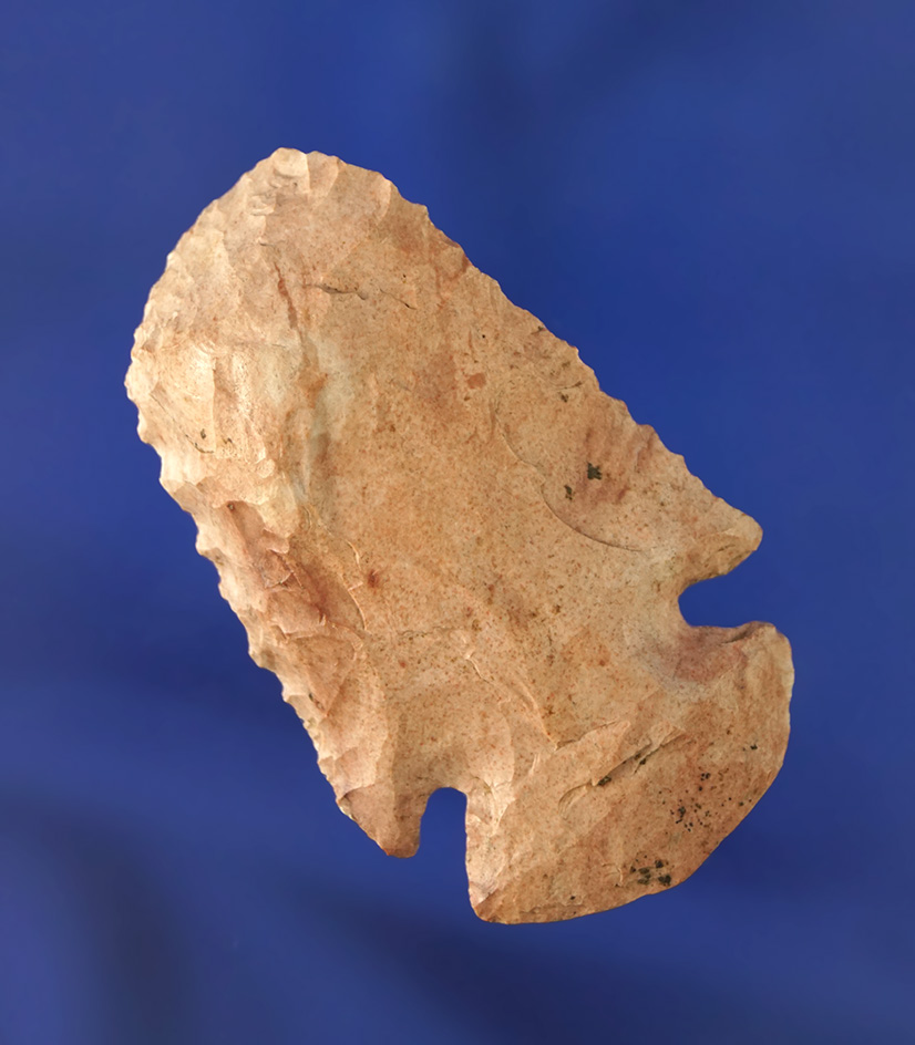 2 1/8" Dovetail Hafted Scraper found in Tennessee. Ex. Gary Noel.