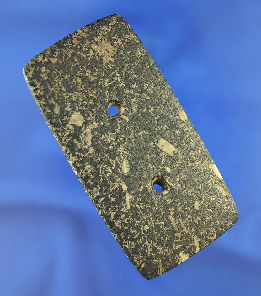 Nice! Thin and well made 3 3/16" Rectangular Gorgetfound in Allen Co.,  Ohio