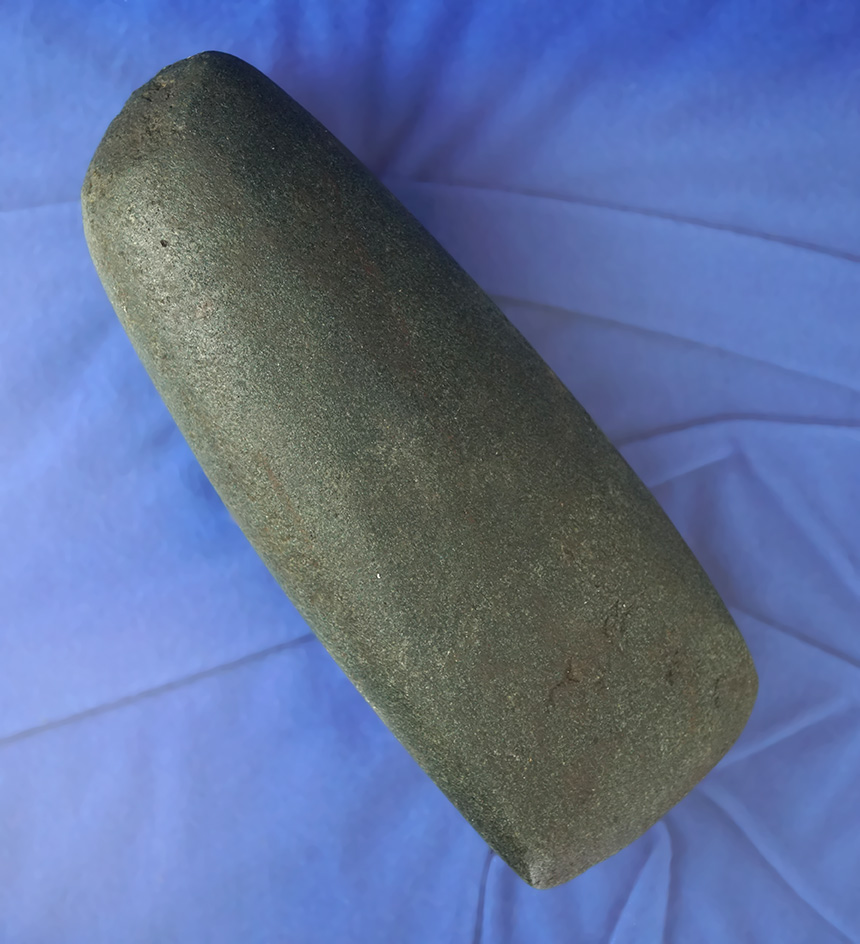 Nicely polished 6 3/8" Celt made from attractive green Hardstone found in Michigan.