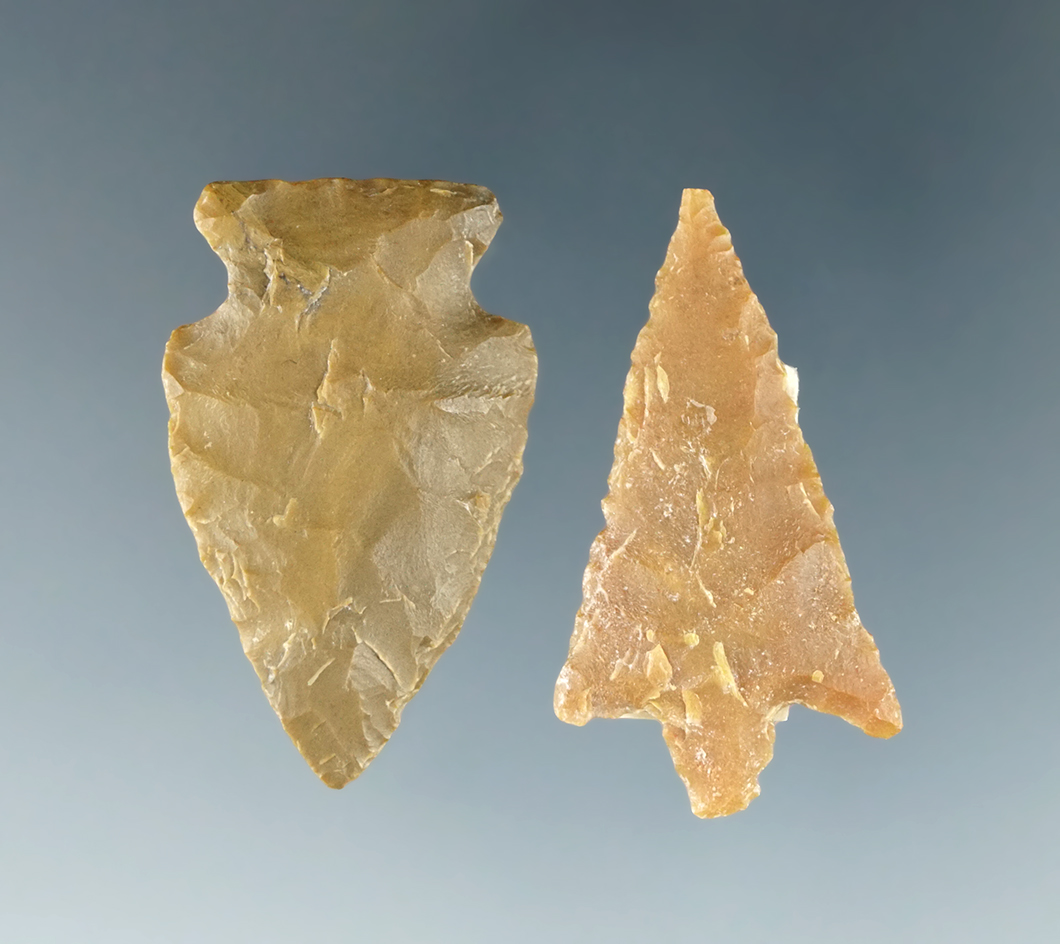 Pair of Idaho Arrowheads, largest is 1 1/4".