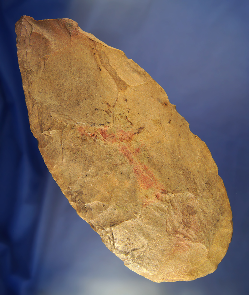 Large 10 1/4" Mill Creek Chert Hoe found in Indiana - nice use polish to bit area.