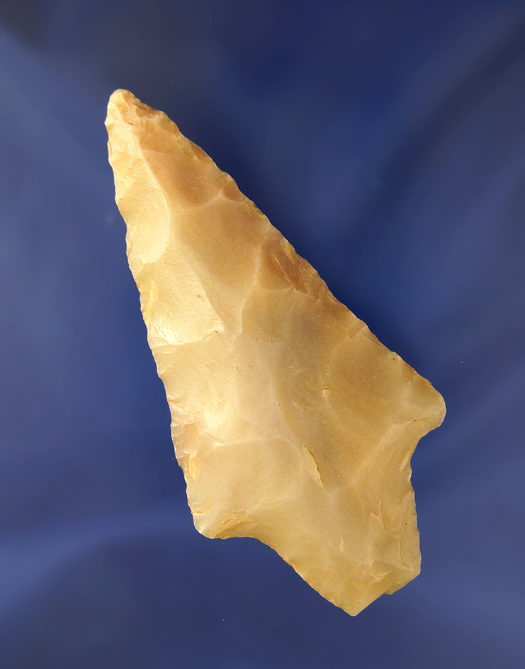 3 1/2" Novaculite stemmed Knife found in Arkansas.