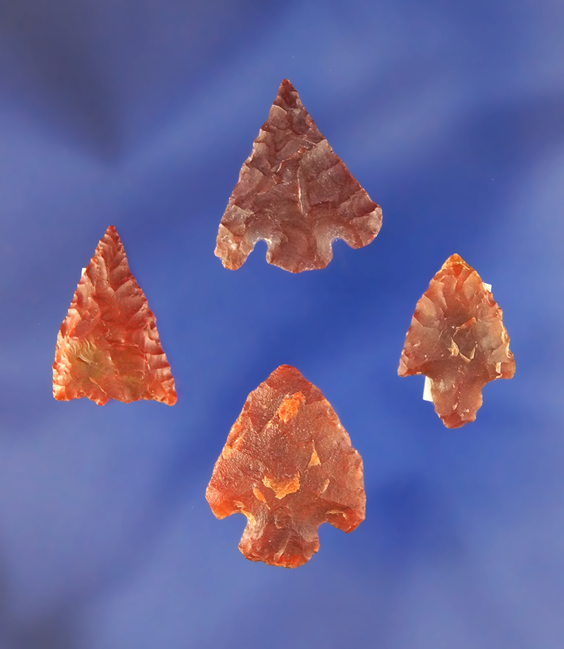 Set of four nice Arrowheads found in Nevada, largest is 7/8".