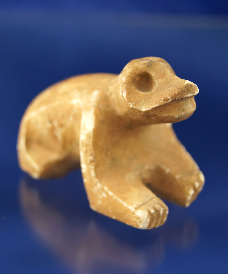 3 1/8" long carved stone animal figure found near Taxco, Guerrera Mexico.
