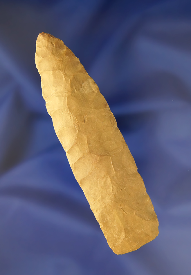 4 1/16" Paleo/Plano Lance made from Jasper and found in Lawerence Co., Pennsylvania.