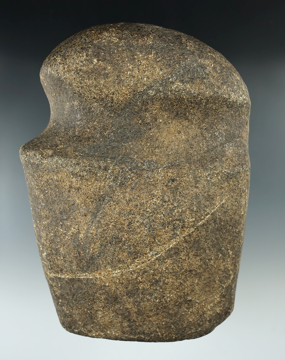 7 3/8" long 3/4 Groove Camp Axe found in Connecticut. Bit has been anciently resharpened.