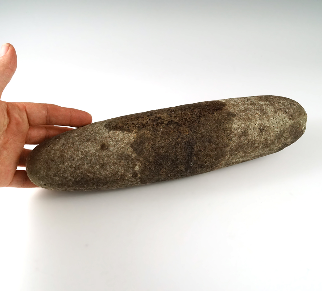 Large 10 3/8" Long Roller Pestle found in Northern Ashland Co. Ohio.