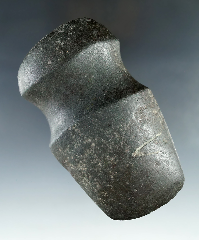 Nicely polished 4 9/16" Full Grooved Axe found in New Haven Township, Huron Co. Ohio.