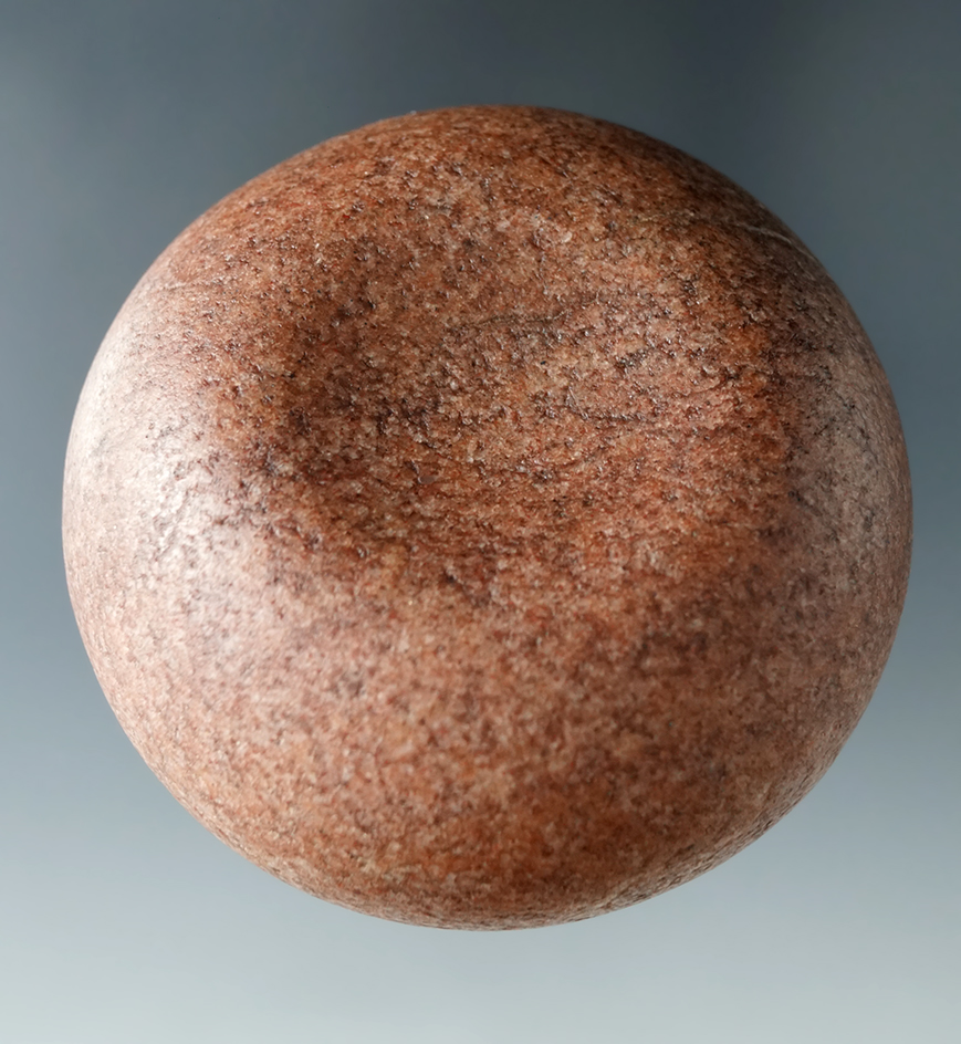 Beautifully polished and finely made 2 1/2" Cahokia Double Cupped Discoidal found in Illinois.