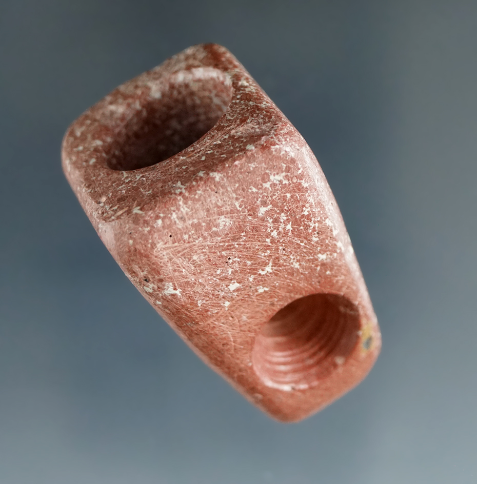 1 3/8" Pink Pipestone Pipe found on the Feurt farm in Scioto Co. Ohio in June 1958.