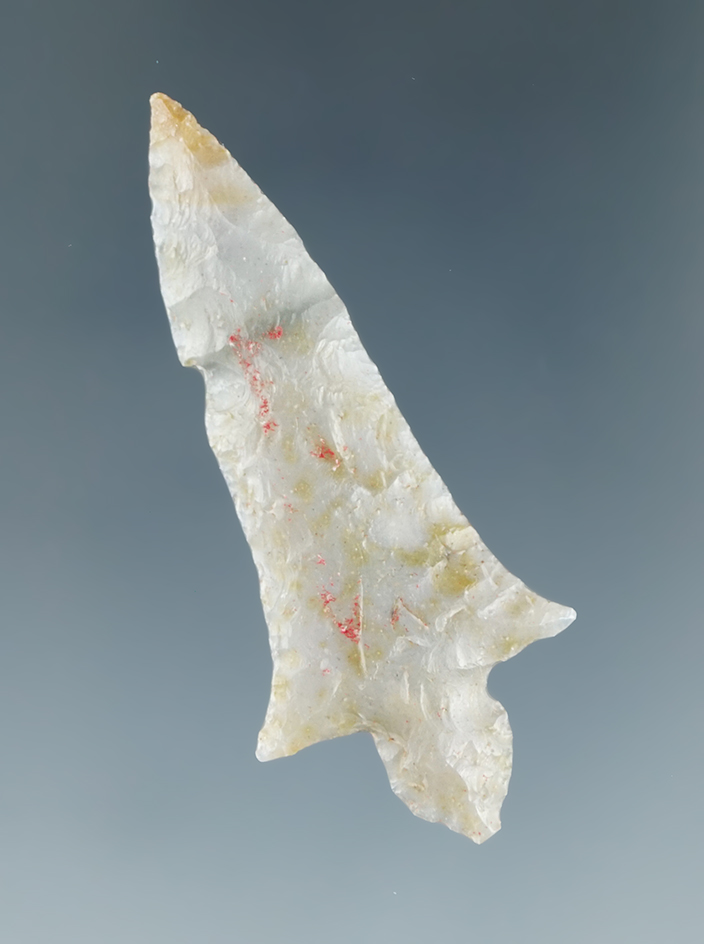 Ex. Museum! Very nice, beautifully flaked Hayes point that is 1 15/16" - Arkansas.