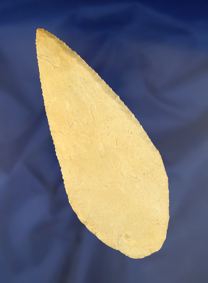 Exceptional! 6 1/16" thin and beautifully Beveled Blade found in Pike Co., Illinois.  Ex. Charles Sh