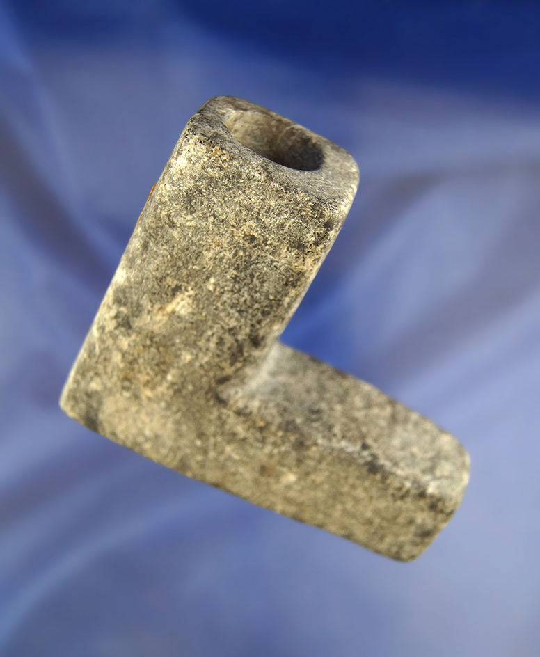 3 3/4" large contemporary stone pipe marked as found in Hamilton County Tennessee.