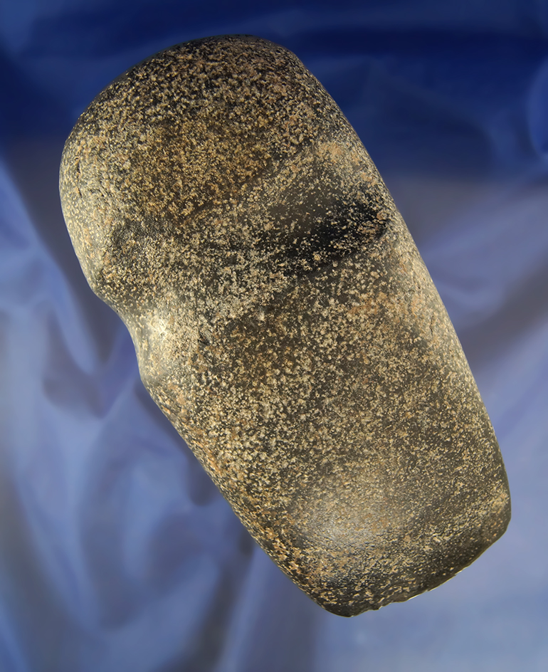 Large! 7 5/8" long 3/4 Grooved Axe from New Mexico with nice use polish to bit area.