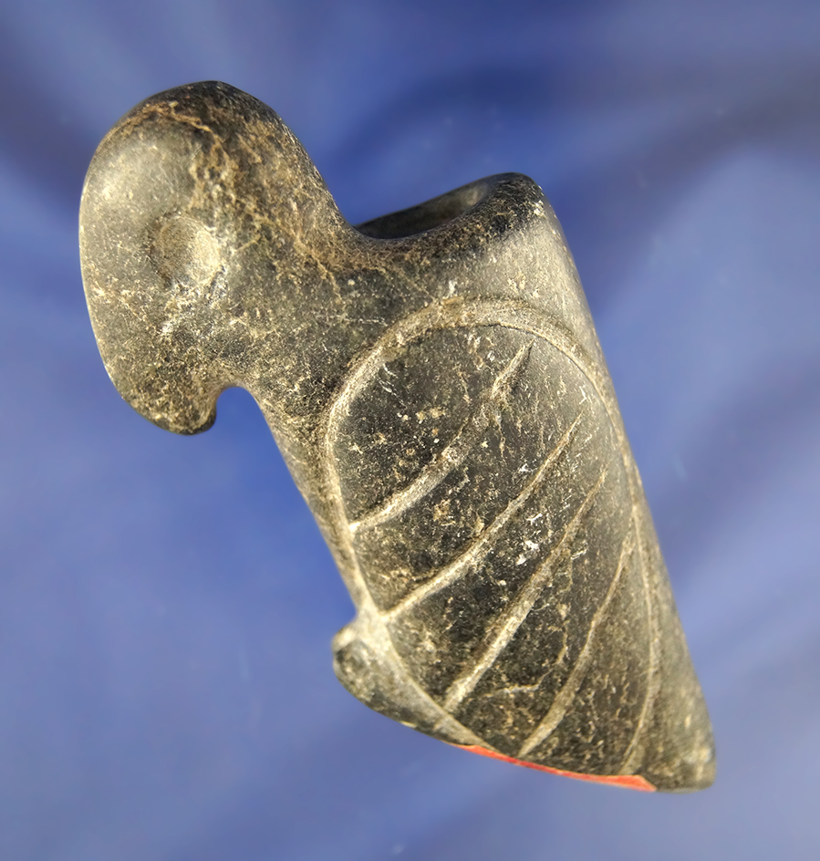 Nicely styled 4 1/4" Historic Stone Pipe found in Adams County Ohio.