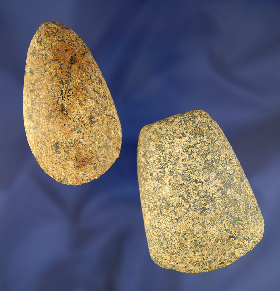 Pair of miniature Adzes, largest is 2 3/4" found in Greenup Co., Kentucky.