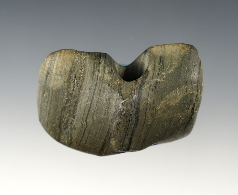 Nice 2 3/8" wide Bannerstone - Dundee, Monroe Co., Michigan by Chuck Waffin.