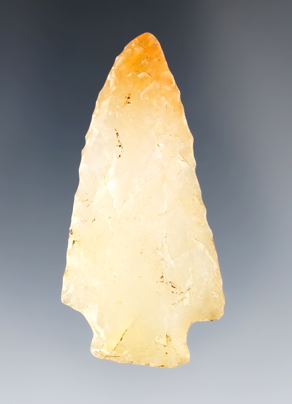 2 5/16" highly translucent point found in Pulaski Co., Kentucky.