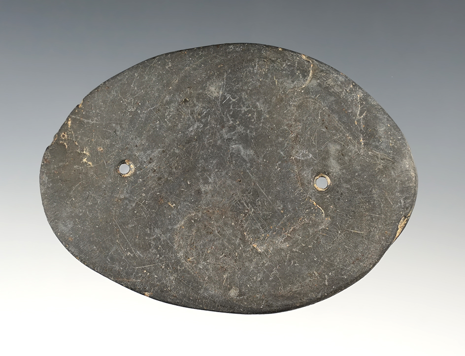3 3/4" Ohio Elliptical Gorget that is well patinated.