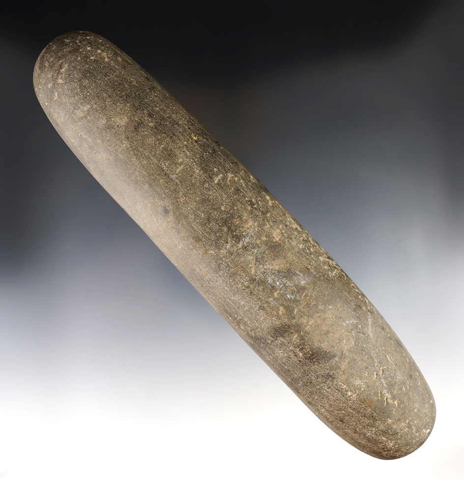 Nice 9 1/8" long Roller Pestle that is well patinated.