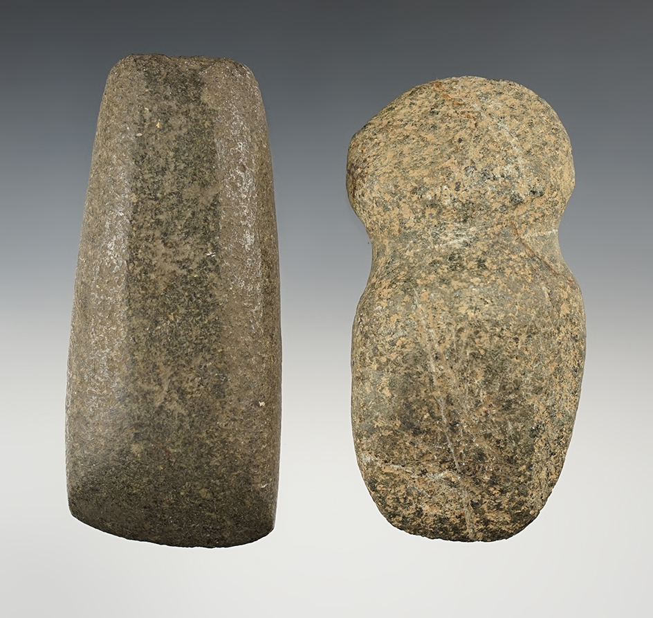 Pair of nicely made Hardstone Tools including an Axe and a Celt. Midwestern U.S.