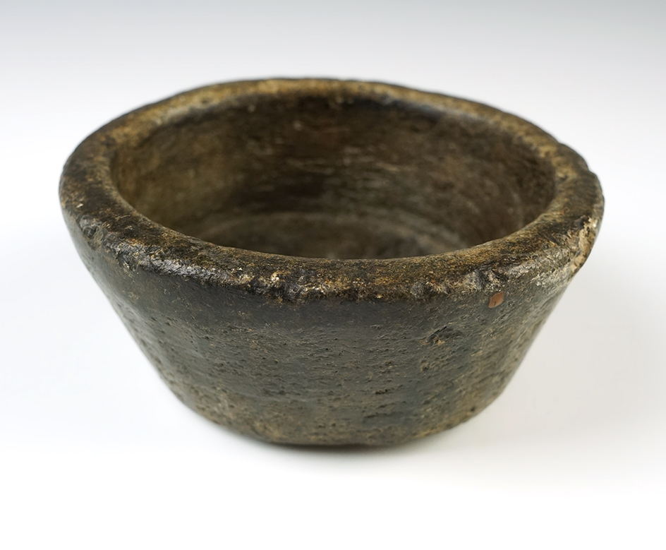 Beautifully styled 5 1/8" wide Steatite Bowl found close to the Little Tennessee River.