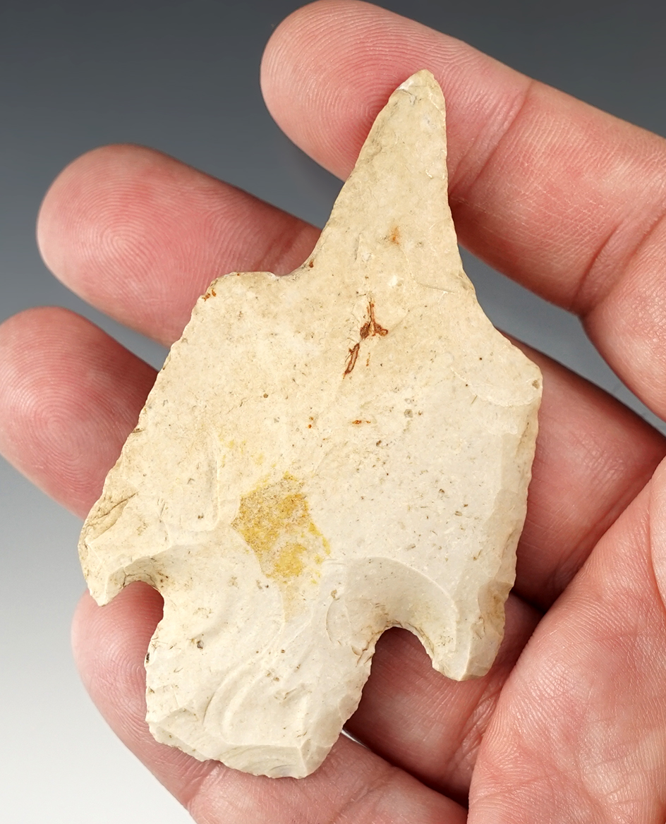 3 1/16" Drill anciently salvaged from a knife. Illinois. Ex. Ben Howard collection. Bennett COA.