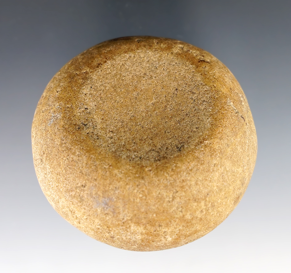 Nicely Cupped Quartz Discoidal - Middle Tennessee area. Ex. Rocky Hall. Dickey COA.