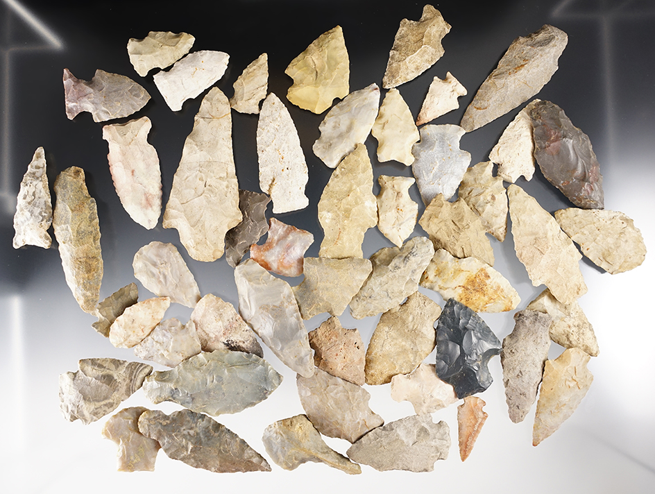 Set of 50 points found in Indiana & Michigan. The largest is 2 7/8".