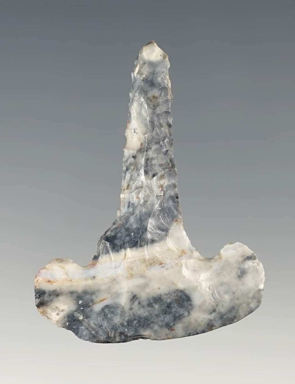 1 5/8" Thebes E-Notch Drill - Ohio. Ex. Hill. Small but impressive with a well styled base.