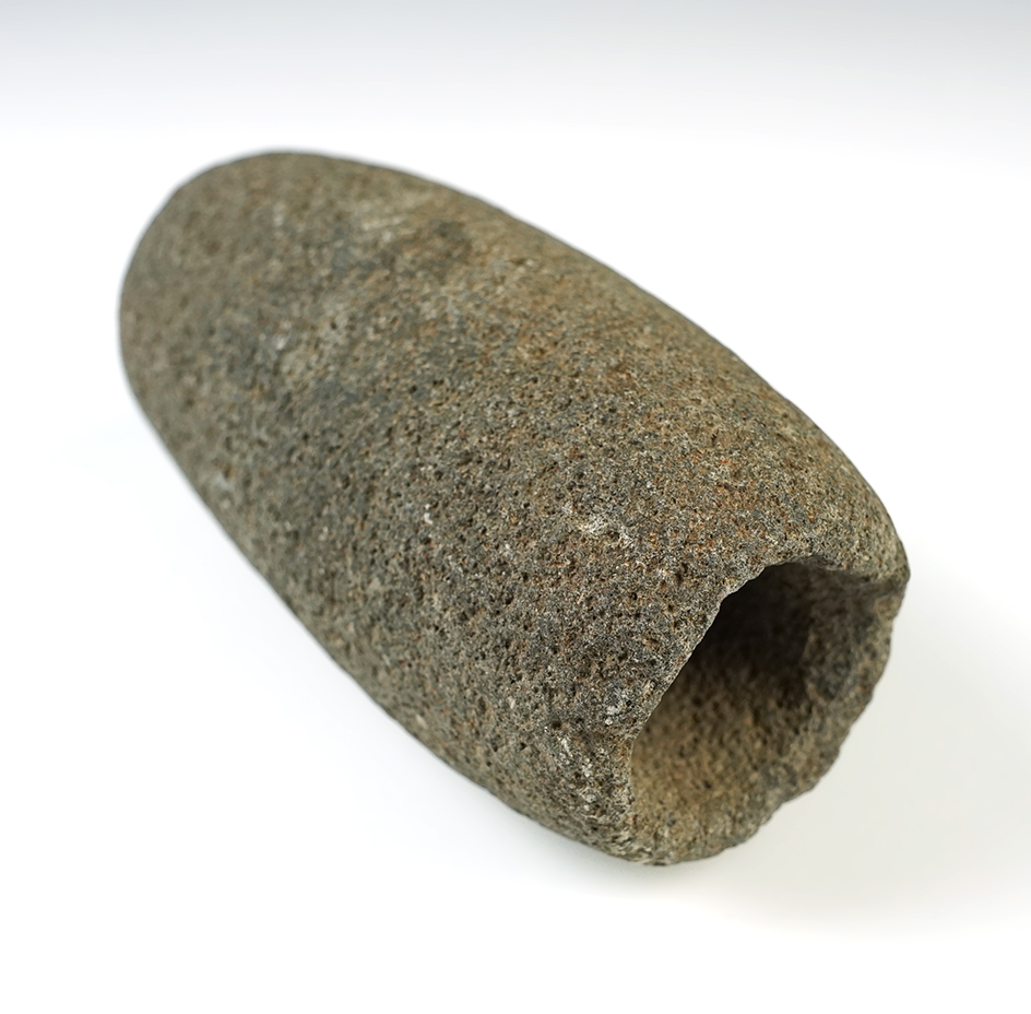 Large 5 1/2" stone pipe found near the Ohio River, Hamilton County Ohio. Engraved! 
