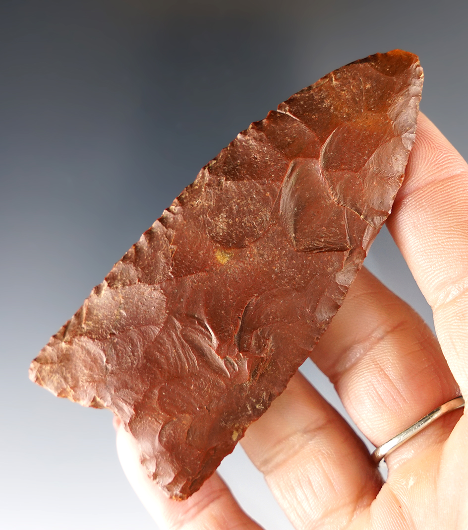 3 3/8" Lanceolate made from attractive material found in Fulton County Arkansas.