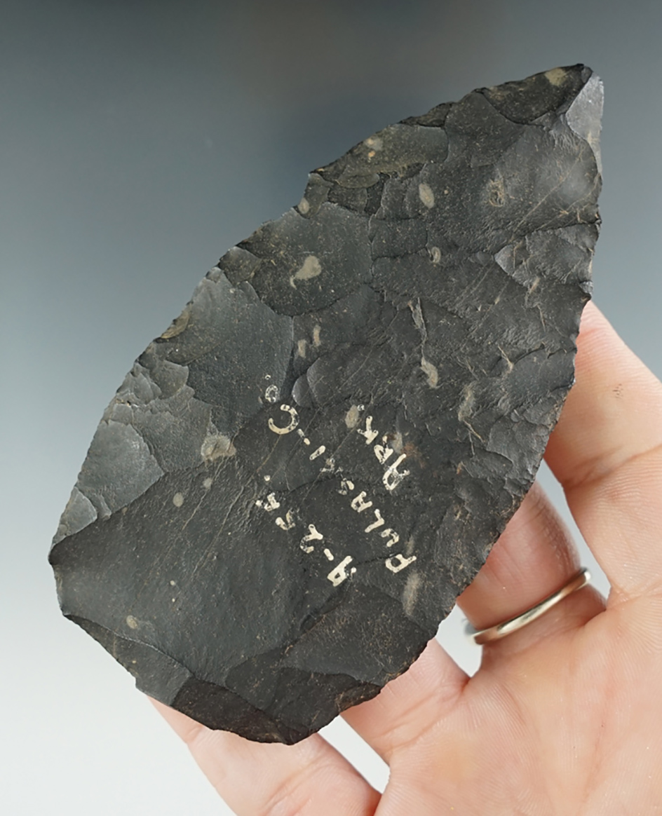 4" Archaic Blade made from Pitkin Chert found in Pulaski Co., Arkansas.