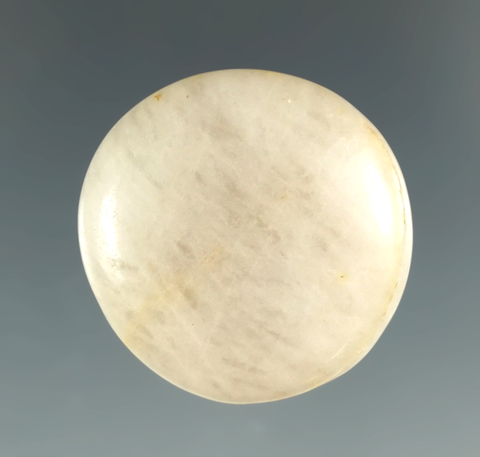 15/16" Ground and polished Medicine Pouch Stone / Worry Stone. Found in Page Co., Iowa. COA's.