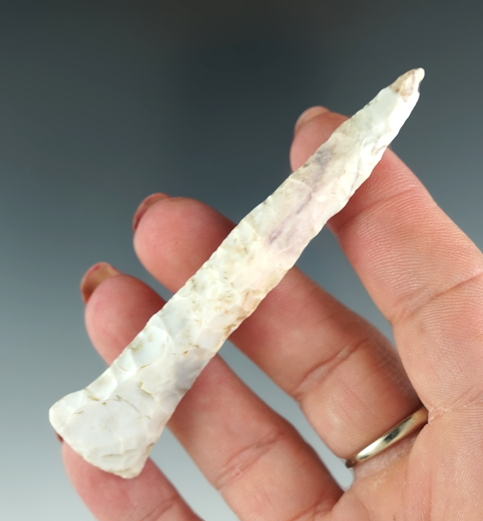 Beautiful material on this 3 3/8" Drill found in Muskingum Co., Ohio.