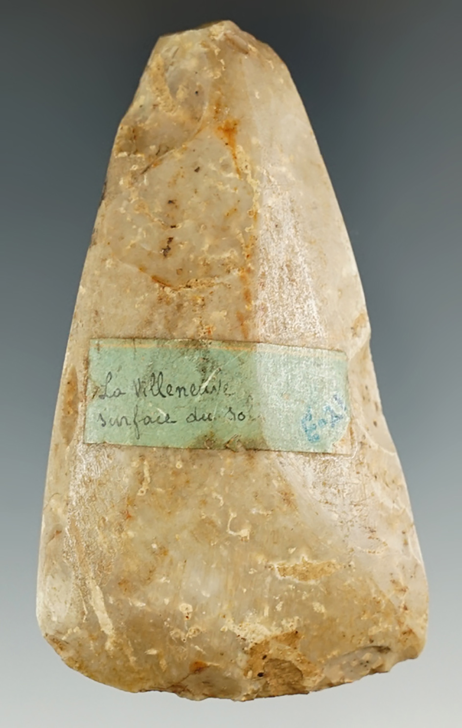 3 3/16" nicely polished Neolithic Flint Adze found in France.