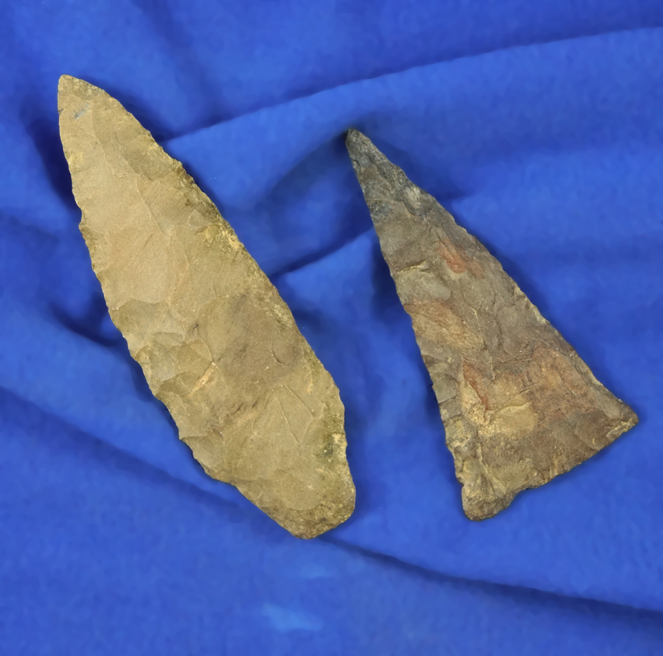Nice pair of Alabama artifacts, largest is 3 7/16".