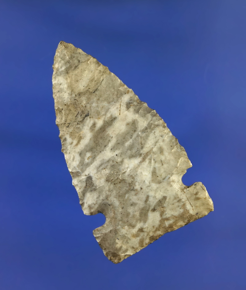 1 9/16" sidenotch Cache River made from nicely mottled Boone chert found in northern Arkansas.