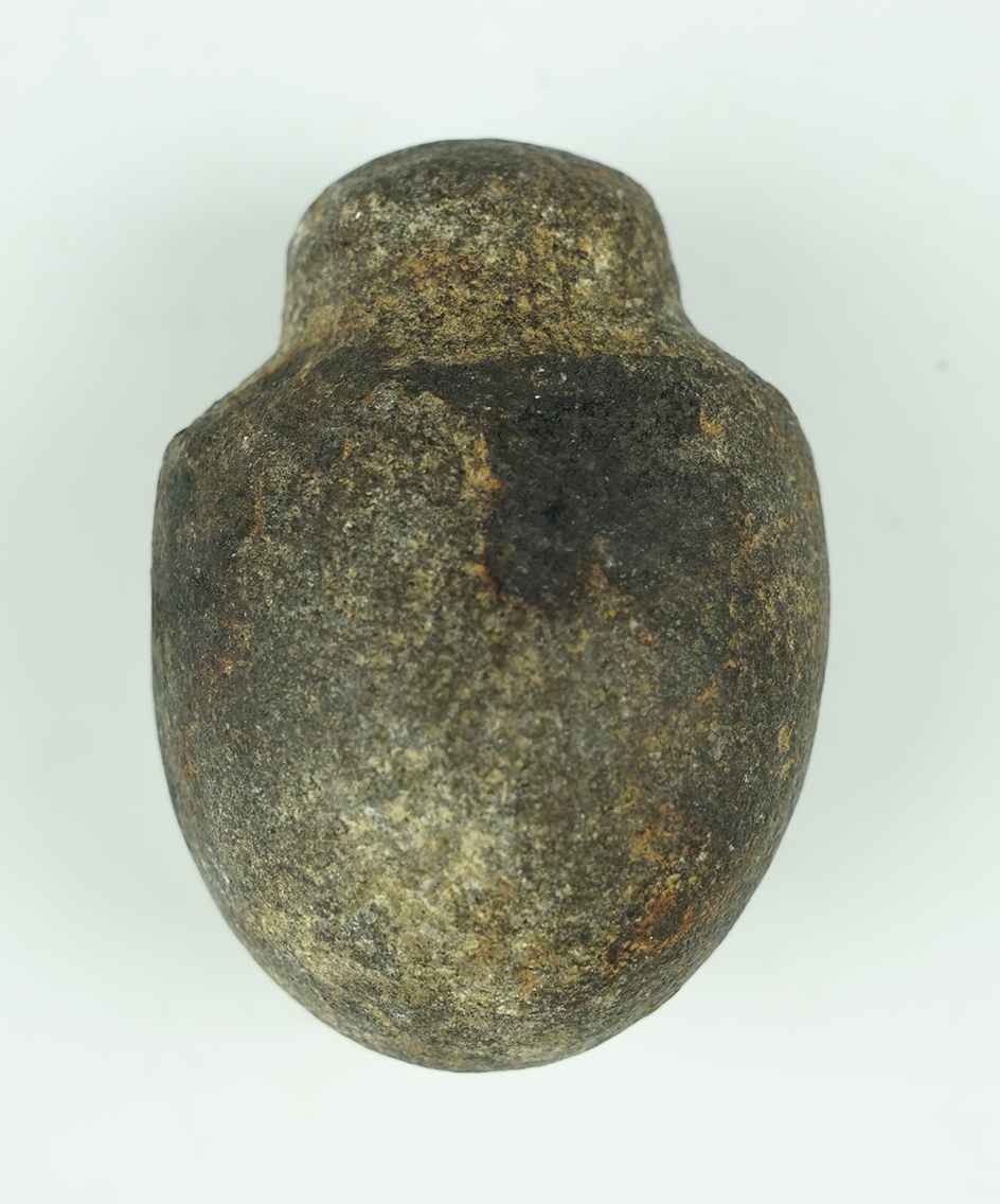 2 1/2" Grooved Hardstone Plummet found near the lower Columbia River, Washington.