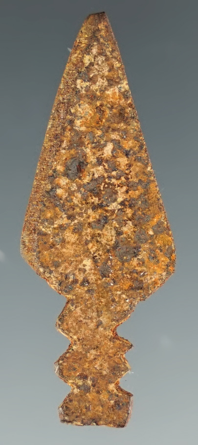 Historic Era 1 3/8" Iron Arrowhead found in western Montana. Comes with a Bennett COA.