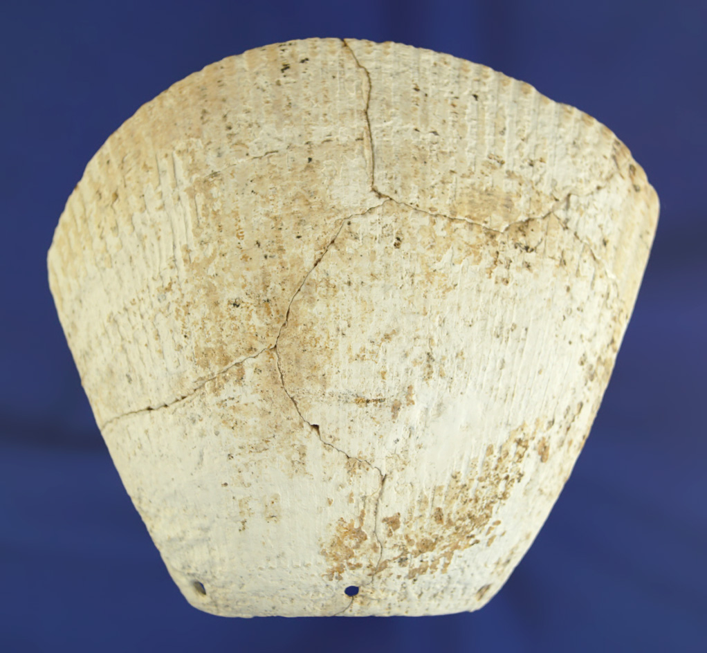 4 1/4" wide nicely crafted three hole Shell Pendant found by Syl Egan on private property in AZ.