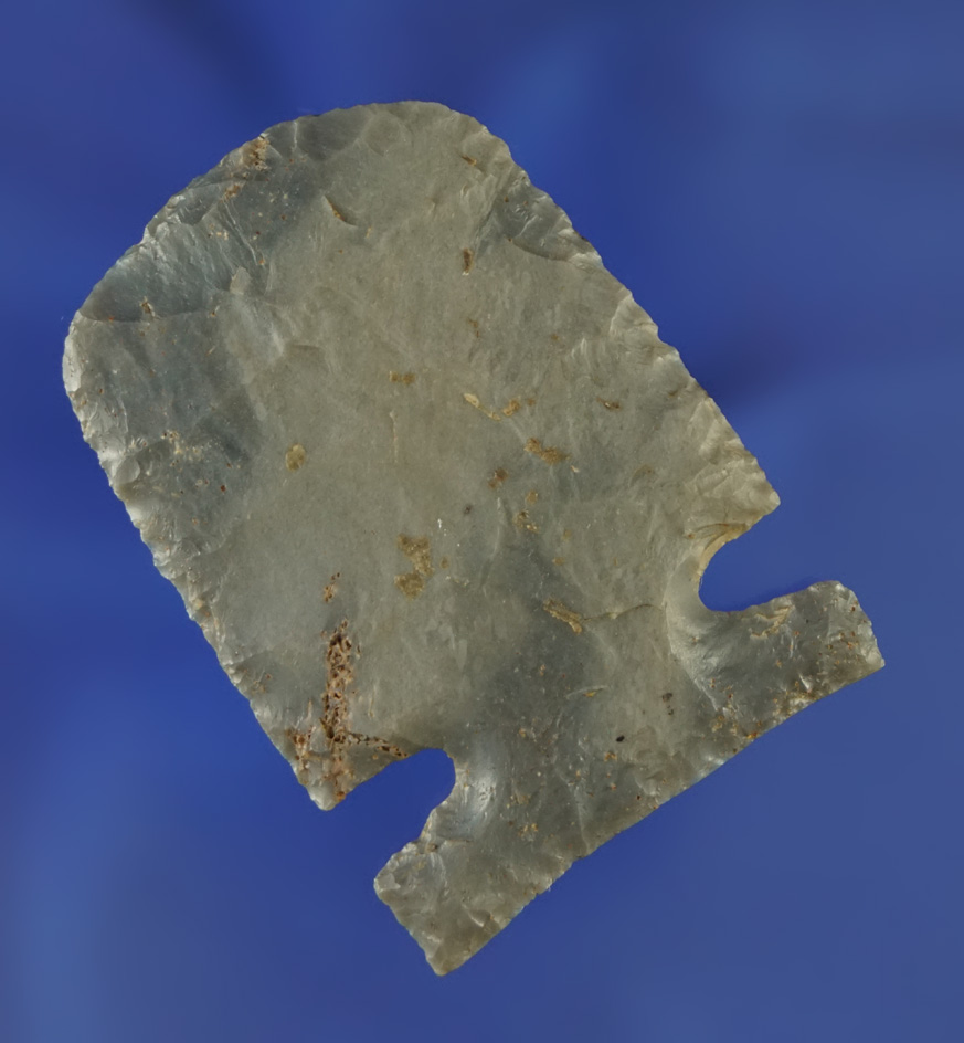 Thin and nice! Incredible style on this 2" tall Big Sandy hafted scraper found in Polasky Co.,  KY.