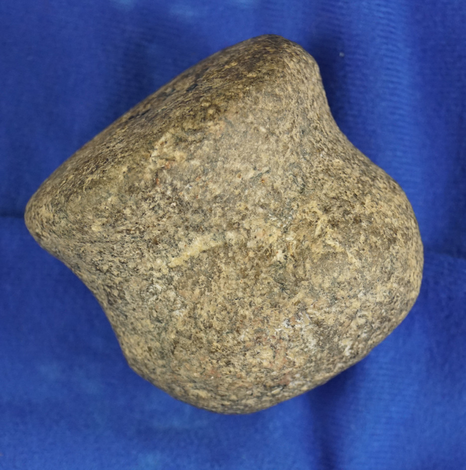 2 9/16" beautiful full grooved Hammerstone found in 1979 - Champaign Co., Ohio by Greg Shipley