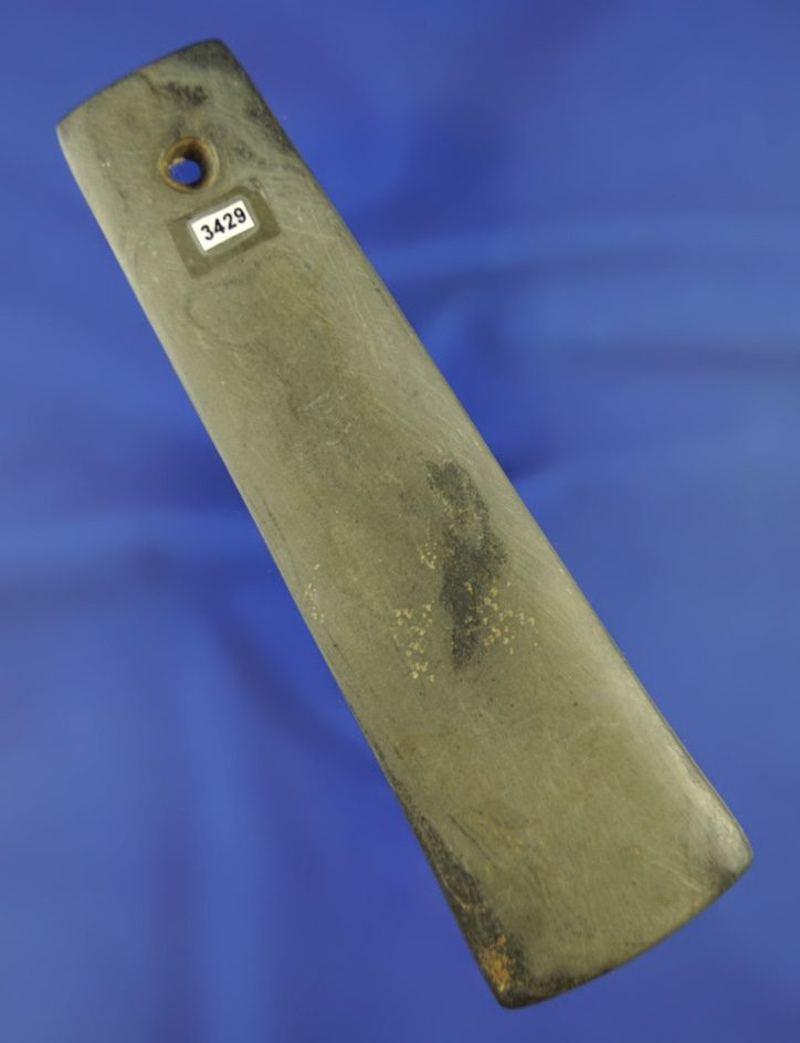 5" well styled polishedbanded slate Pendant - Mount Gilead, Morrow County Ohio. Ex. Dr. Lyons