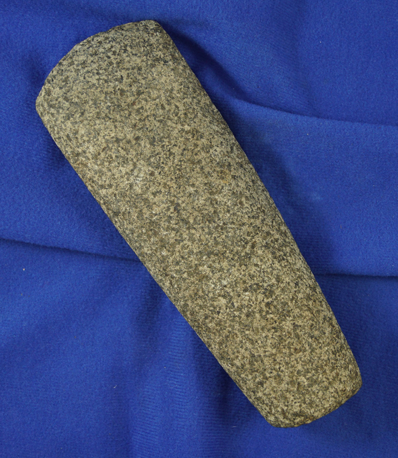 Large and nice! 7" long granite Celt that is well styled with a nice bit and no damage. Michigan.
