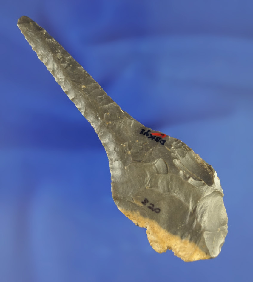 4 3/8" Hornstone Drill found in Barron Co.,  Kentucky. Ex. Mel Wilkins collection. Very nice drill.