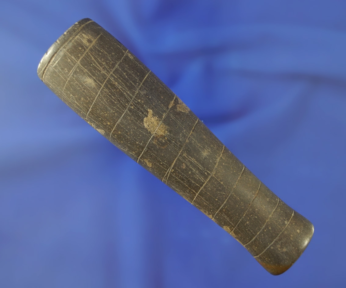 Highly engraved 4 7/16"Blocked End Tube Pipe found in Richland Co.,  Ohio in very nice condition.