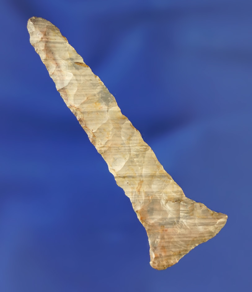 Rare material! 2 5/8" Expanded Base Drill - beautiful Nethers Flint Ridge Flint - Knox Co.,  Ohio.