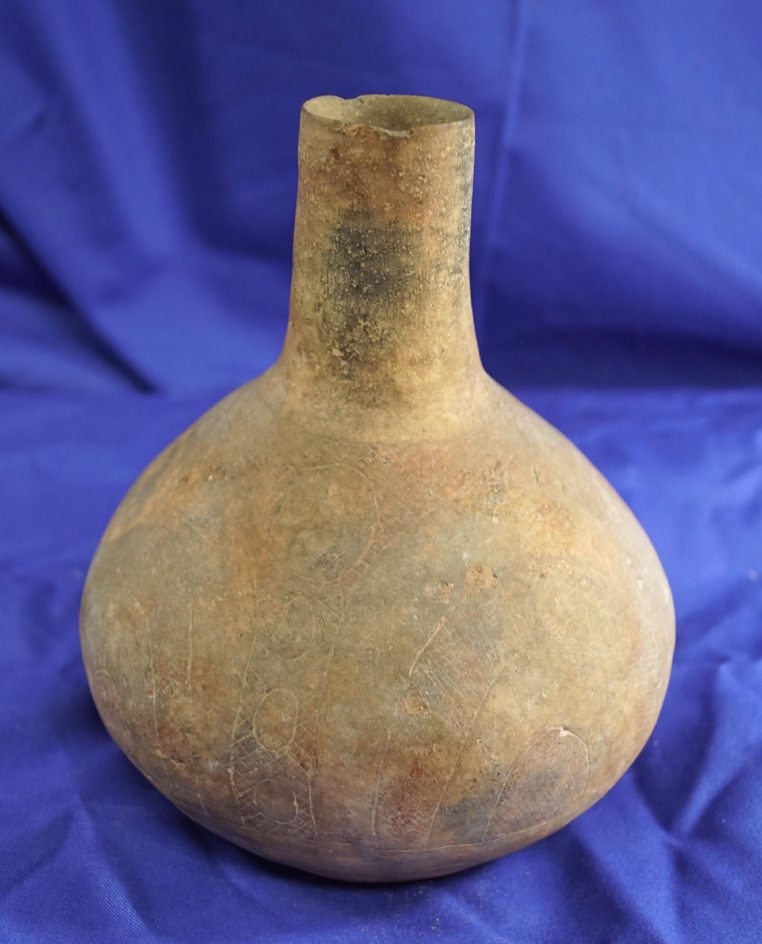 Excellent engraving! 7" tall nicely engraved bottle -Ouachita River Valley in Garland County AR.