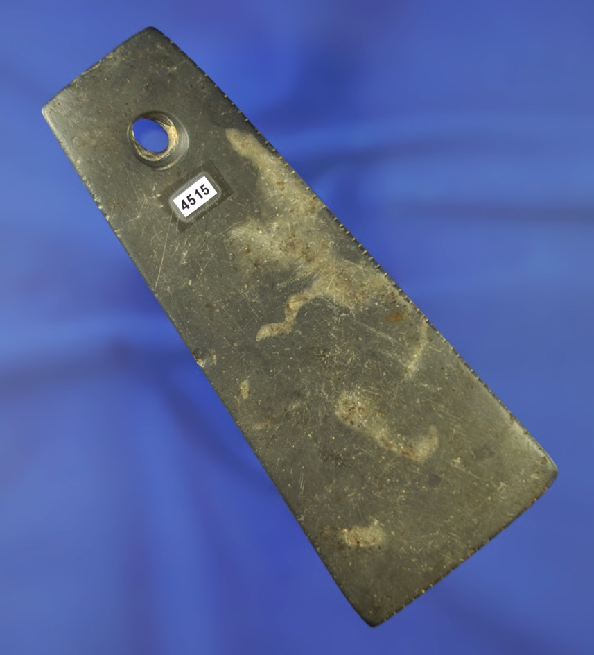 4 1/2" Trapeziodal Pendant with tally marks & highly engraved.  Ashland Co.,  Ohio. Ex. Grimm.